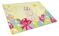 Easter Eggs Cocker Spaniel Buff Cutting Board Tempered Glass Kitchen Cutting Surface, Heat Resistant Chopping, Non-Slip Feet, Food Prep & Serving