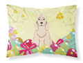 Easter Eggs Cocker Spaniel Buff Standard Pillowcase Lightweight Super Soft Easy Care Decorative Artwork Pillowcase, Standard