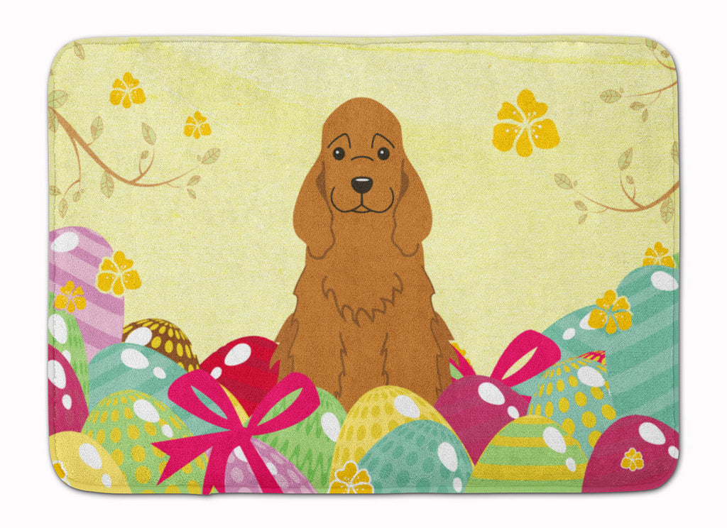 Easter Eggs Cocker Spaniel Red Memory Foam Kitchen Mat Machine Washable Anti-Fatigue Cushion Comfort Bath or Kitchen Rug