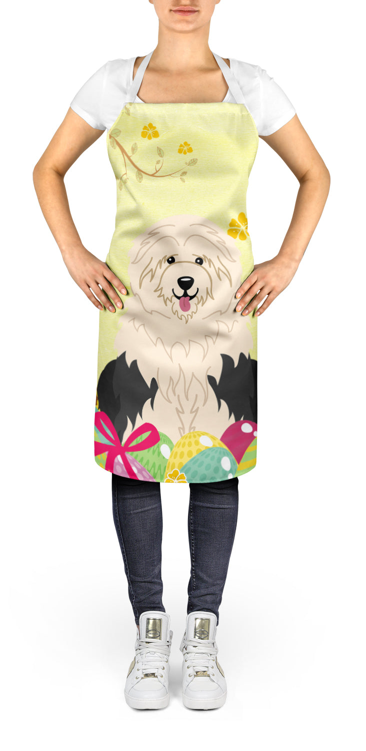 Easter Eggs Old English Sheepdog Apron Cooking Kitchen Server Baking Crafts Gardening for Adult Women Men, Unisex, Large, Multicolor