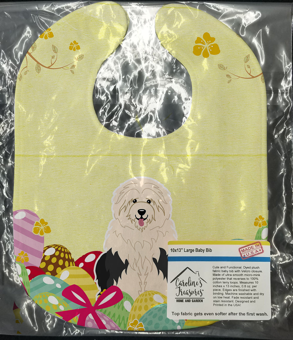 Easter Eggs Old English Sheepdog Baby Bib Easy-Clean Baby Bib Baby Feeding Accessory Baby Mealtime Essential, 10 x 13, Multicolor