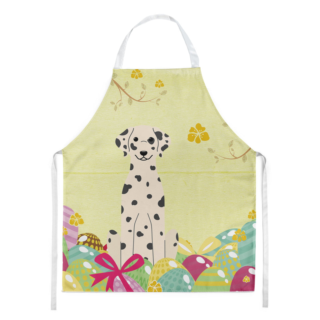 Easter Eggs Dalmatian Apron Cooking Kitchen Server Baking Crafts Gardening for Adult Women Men, Unisex, Large, Multicolor