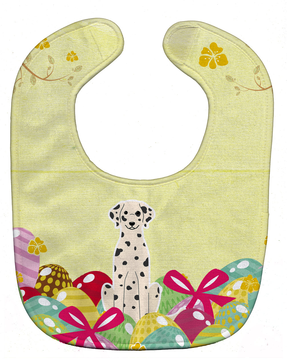 Easter Eggs Dalmatian Baby Bib Easy-Clean Baby Bib Baby Feeding Accessory Baby Mealtime Essential, 10 x 13, Multicolor