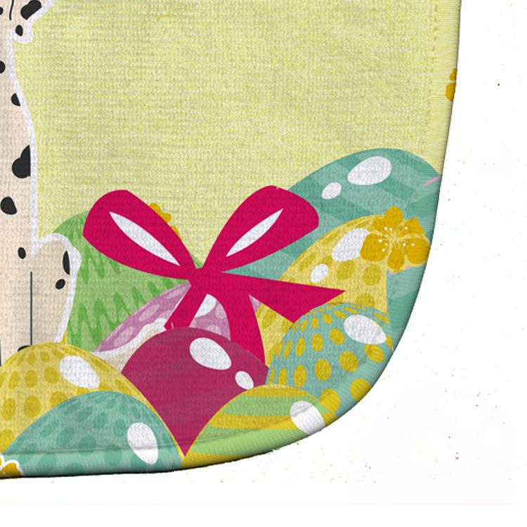 Easter Eggs Dalmatian Baby Bib Easy-Clean Baby Bib Baby Feeding Accessory Baby Mealtime Essential, 10 x 13, Multicolor