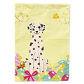 Easter Eggs Dalmatian House Flag 28x40 Porch Sleeve Pole Decorative Outside Yard Banner Artwork Wall Hanging, Polyester