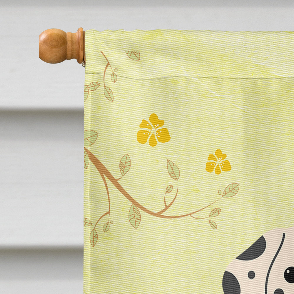 Easter Eggs Dalmatian House Flag 28x40 Porch Sleeve Pole Decorative Outside Yard Banner Artwork Wall Hanging, Polyester