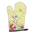 Easter Eggs Dalmatian Oven Mitt Heat Resistant Thick Oven Mitt for Hot Pans and Oven, Kitchen Mitt Protect Hands, Cooking Baking Glove