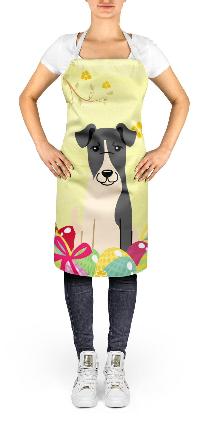 Easter Eggs Smooth Fox Terrier Apron Cooking Kitchen Server Baking Crafts Gardening for Adult Women Men, Unisex, Large, Multicolor