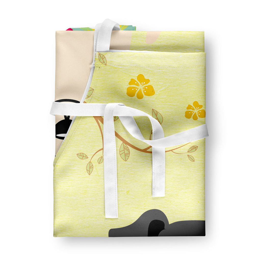 Easter Eggs Smooth Fox Terrier Apron Cooking Kitchen Server Baking Crafts Gardening for Adult Women Men, Unisex, Large, Multicolor