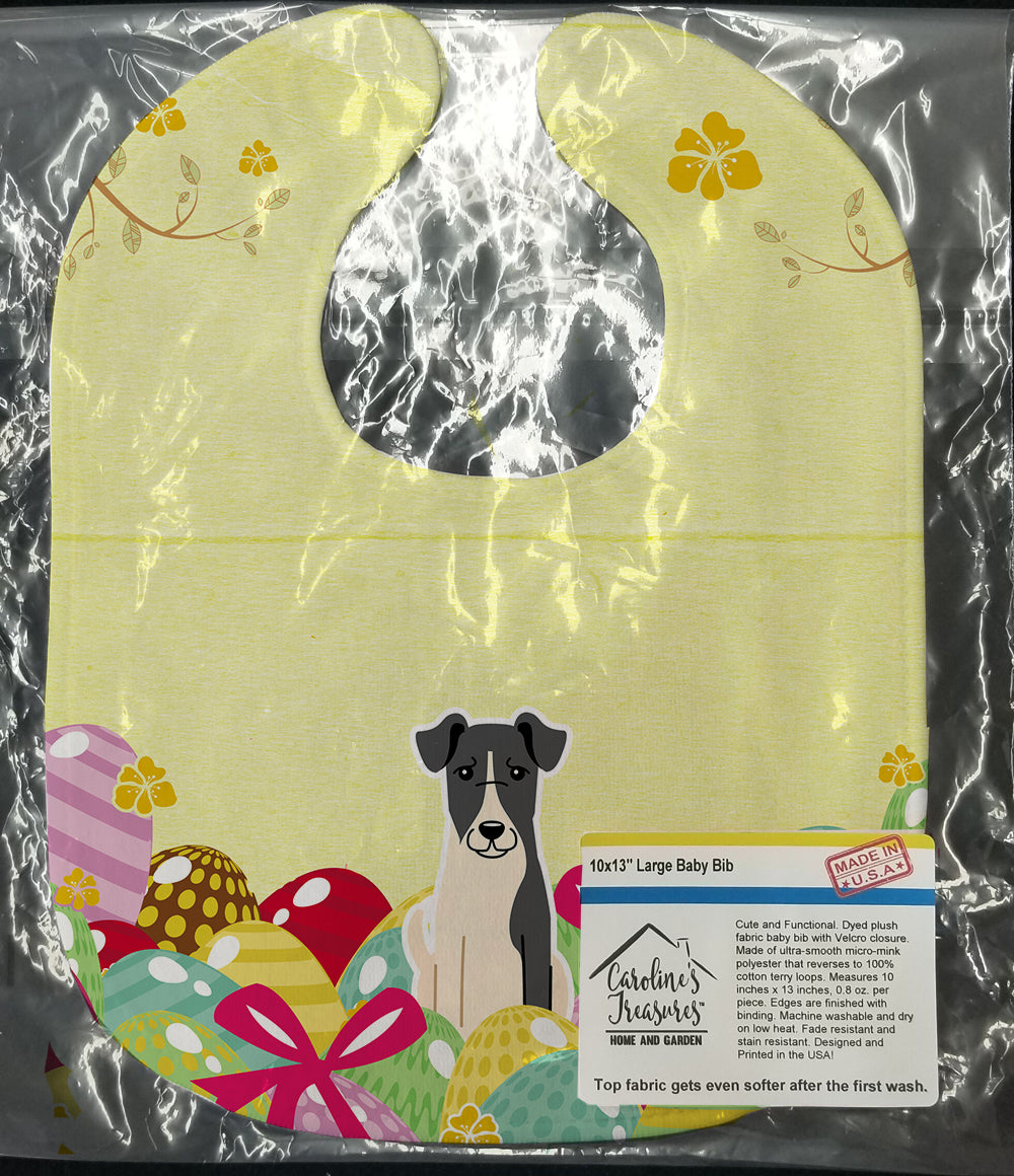 Easter Eggs Smooth Fox Terrier Baby Bib Easy-Clean Baby Bib Baby Feeding Accessory Baby Mealtime Essential, 10 x 13, Multicolor