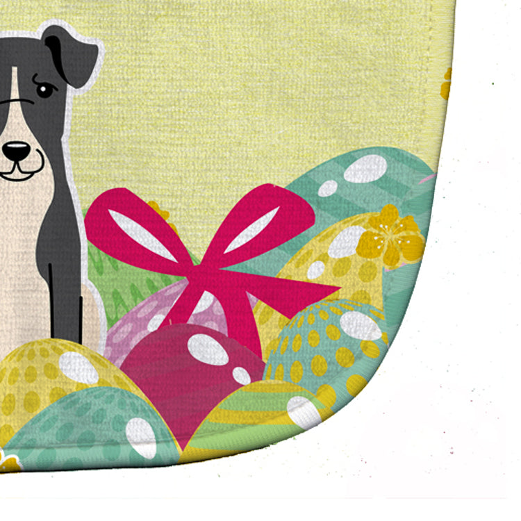 Easter Eggs Smooth Fox Terrier Baby Bib Easy-Clean Baby Bib Baby Feeding Accessory Baby Mealtime Essential, 10 x 13, Multicolor