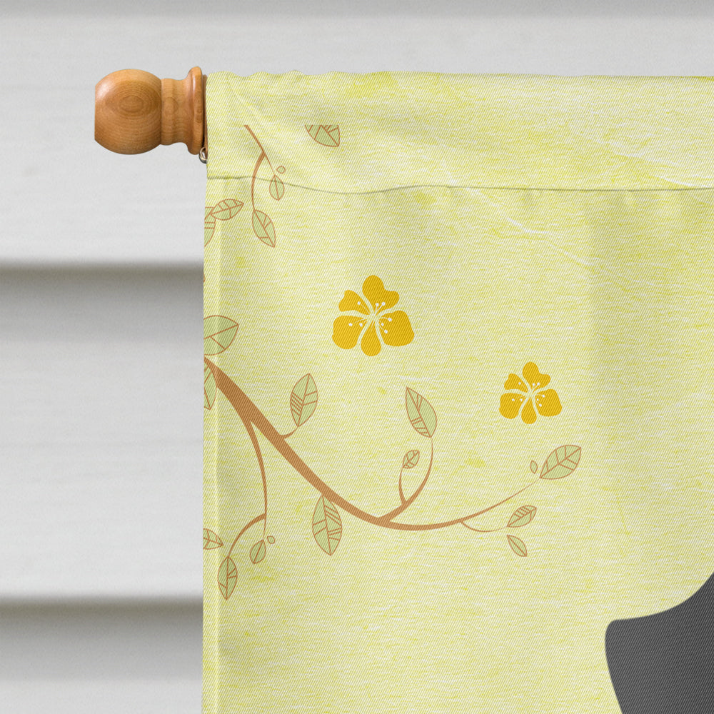 Easter Eggs Smooth Fox Terrier House Flag 28x40 Porch Sleeve Pole Decorative Outside Yard Banner Artwork Wall Hanging, Polyester
