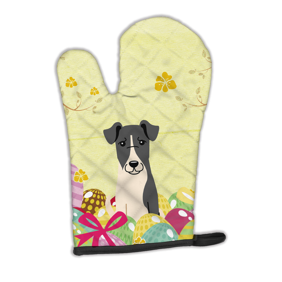 Easter Eggs Smooth Fox Terrier Oven Mitt Heat Resistant Thick Oven Mitt for Hot Pans and Oven, Kitchen Mitt Protect Hands, Cooking Baking Glove