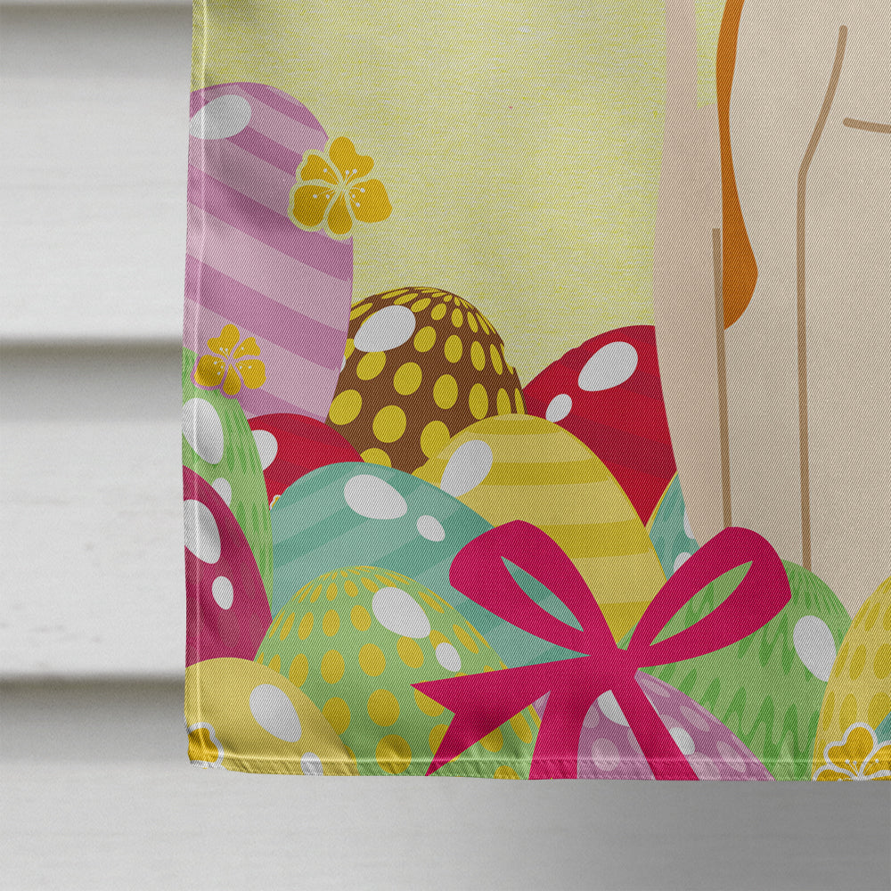 Easter Eggs Whippet House Flag 28x40 Porch Sleeve Pole Decorative Outside Yard Banner Artwork Wall Hanging, Polyester