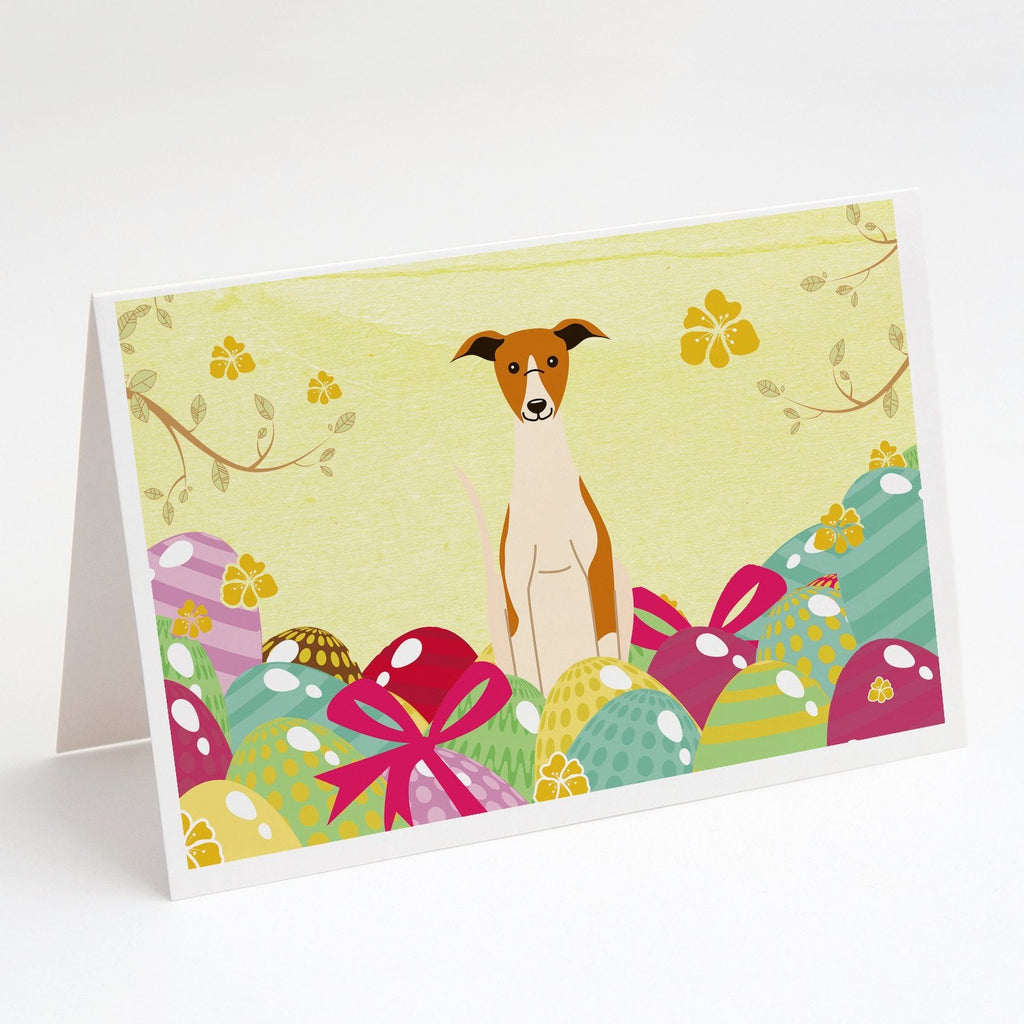 Easter Eggs Whippet Greeting Cards Pack of 8 Blank Cards with Envelopes Whimsical A7 Size 5x7