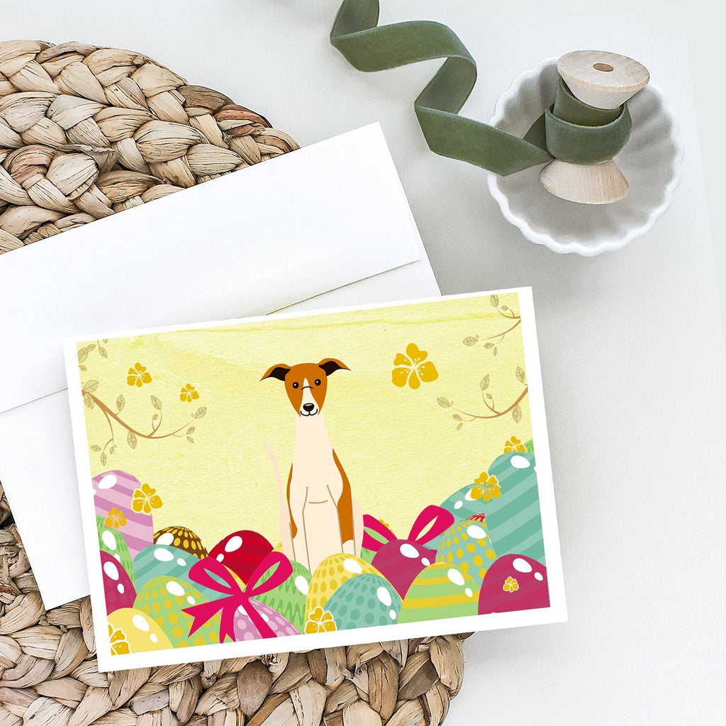 Easter Eggs Whippet Greeting Cards Pack of 8 Blank Cards with Envelopes Whimsical A7 Size 5x7