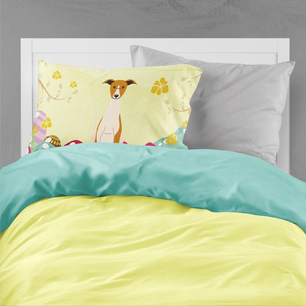 Easter Eggs Whippet Standard Pillowcase Lightweight Super Soft Easy Care Decorative Artwork Pillowcase, Standard