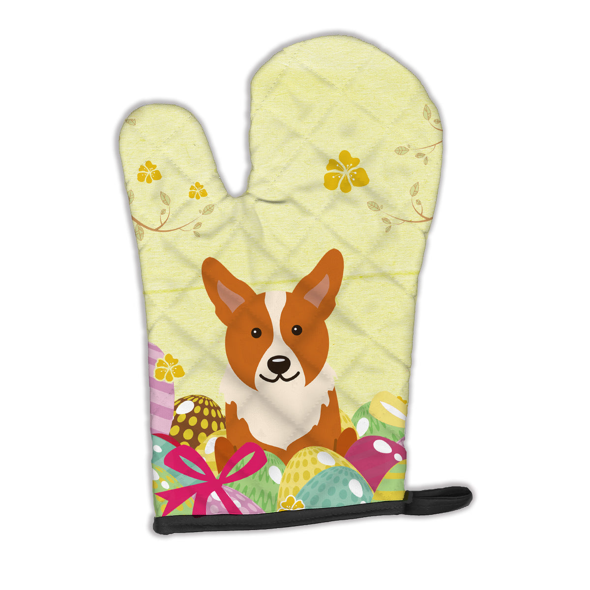 Easter Eggs Corgi Oven Mitt Heat Resistant Thick Oven Mitt for Hot Pans and Oven, Kitchen Mitt Protect Hands, Cooking Baking Glove
