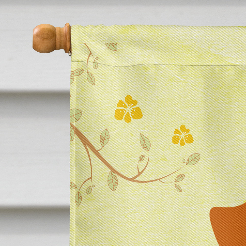 Easter Eggs Wire Fox Terrier House Flag 28x40 Porch Sleeve Pole Decorative Outside Yard Banner Artwork Wall Hanging, Polyester