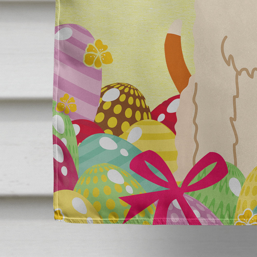 Easter Eggs Wire Fox Terrier House Flag 28x40 Porch Sleeve Pole Decorative Outside Yard Banner Artwork Wall Hanging, Polyester