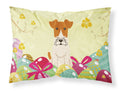 Easter Eggs Wire Fox Terrier Standard Pillowcase Lightweight Super Soft Easy Care Decorative Artwork Pillowcase, Standard