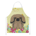 Easter Eggs Pekingese Tan Apron Cooking Kitchen Server Baking Crafts Gardening for Adult Women Men, Unisex, Large, Multicolor