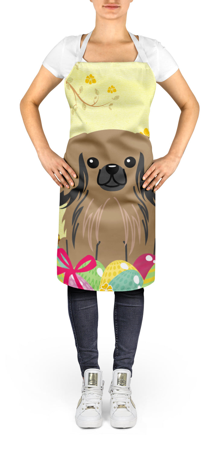 Easter Eggs Pekingese Tan Apron Cooking Kitchen Server Baking Crafts Gardening for Adult Women Men, Unisex, Large, Multicolor