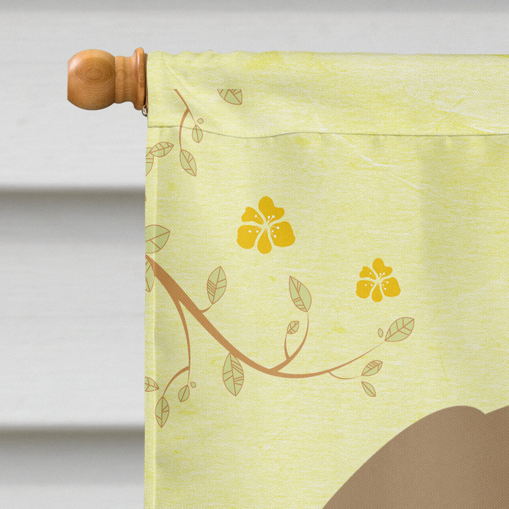 Easter Eggs Pekingese Tan House Flag 28x40 Porch Sleeve Pole Decorative Outside Yard Banner Artwork Wall Hanging, Polyester