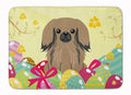 Easter Eggs Pekingese Tan Memory Foam Kitchen Mat Machine Washable Anti-Fatigue Cushion Comfort Bath or Kitchen Rug