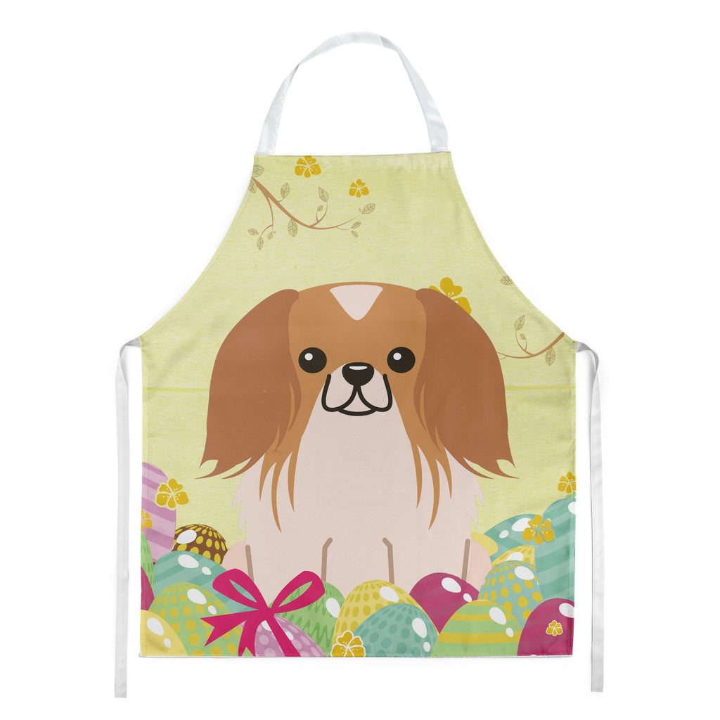 Easter Eggs Pekingese Red White Apron Cooking Kitchen Server Baking Crafts Gardening for Adult Women Men, Unisex, Large, Multicolor
