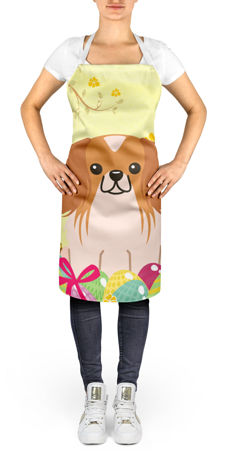 Easter Eggs Pekingese Red White Apron Cooking Kitchen Server Baking Crafts Gardening for Adult Women Men, Unisex, Large, Multicolor