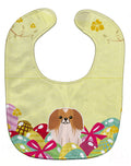 Easter Eggs Pekingese Red White Baby Bib Easy-Clean Baby Bib Baby Feeding Accessory Baby Mealtime Essential, 10 x 13, Multicolor