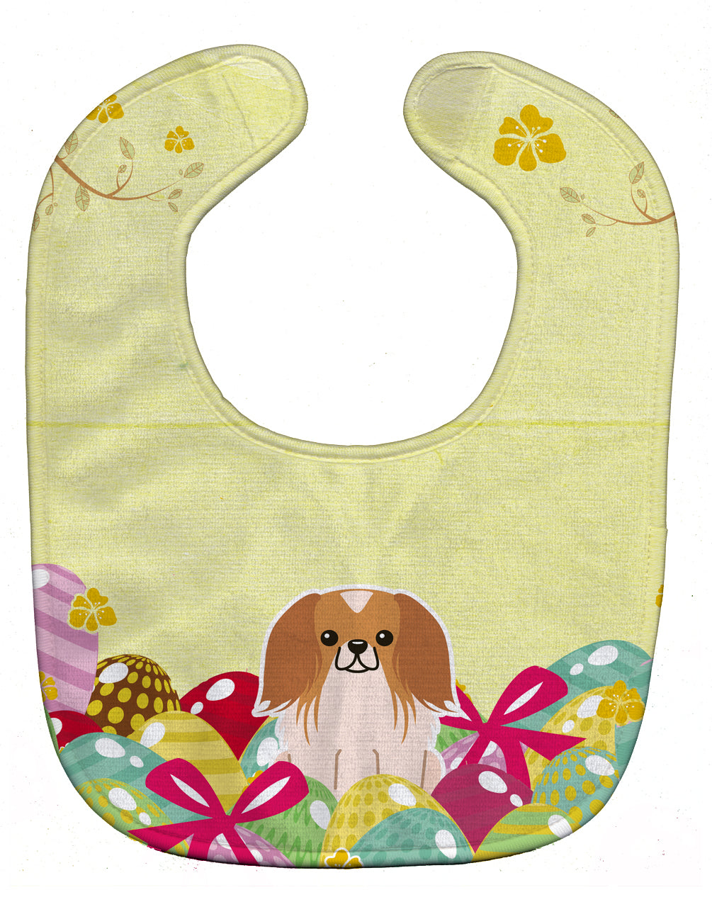 Easter Eggs Pekingese Red White Baby Bib Easy-Clean Baby Bib Baby Feeding Accessory Baby Mealtime Essential, 10 x 13, Multicolor