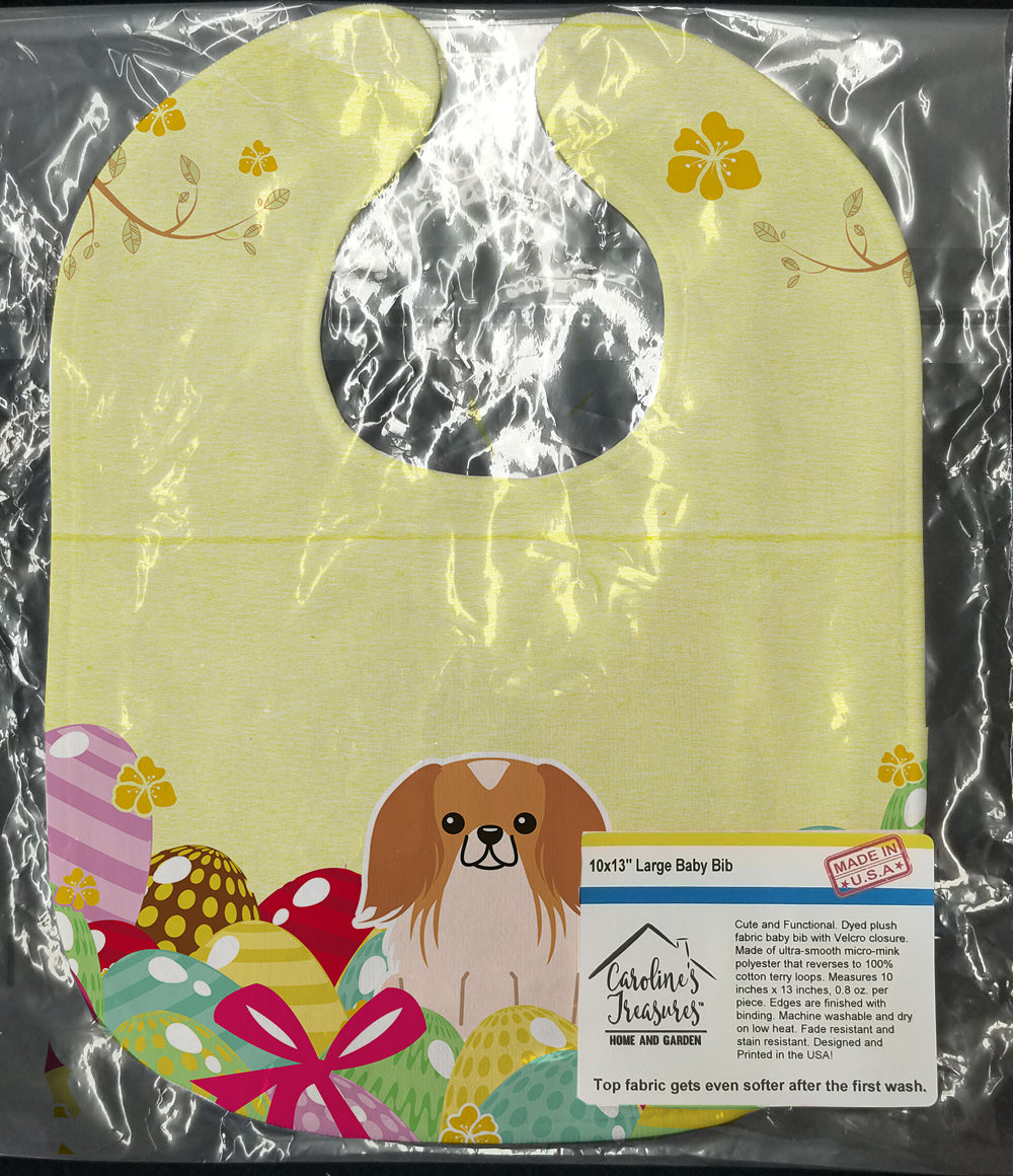 Easter Eggs Pekingese Red White Baby Bib Easy-Clean Baby Bib Baby Feeding Accessory Baby Mealtime Essential, 10 x 13, Multicolor