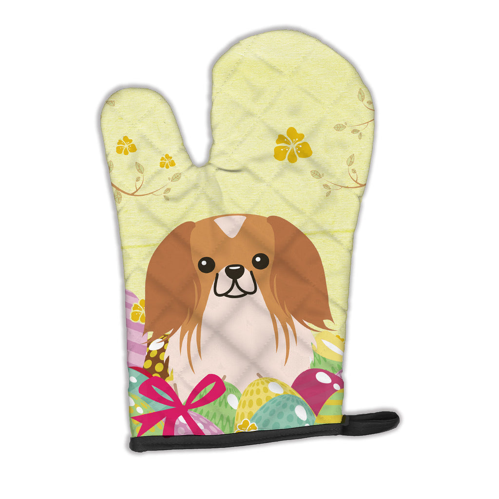 Easter Eggs Pekingese Red White Oven Mitt Heat Resistant Thick Oven Mitt for Hot Pans and Oven, Kitchen Mitt Protect Hands, Cooking Baking Glove