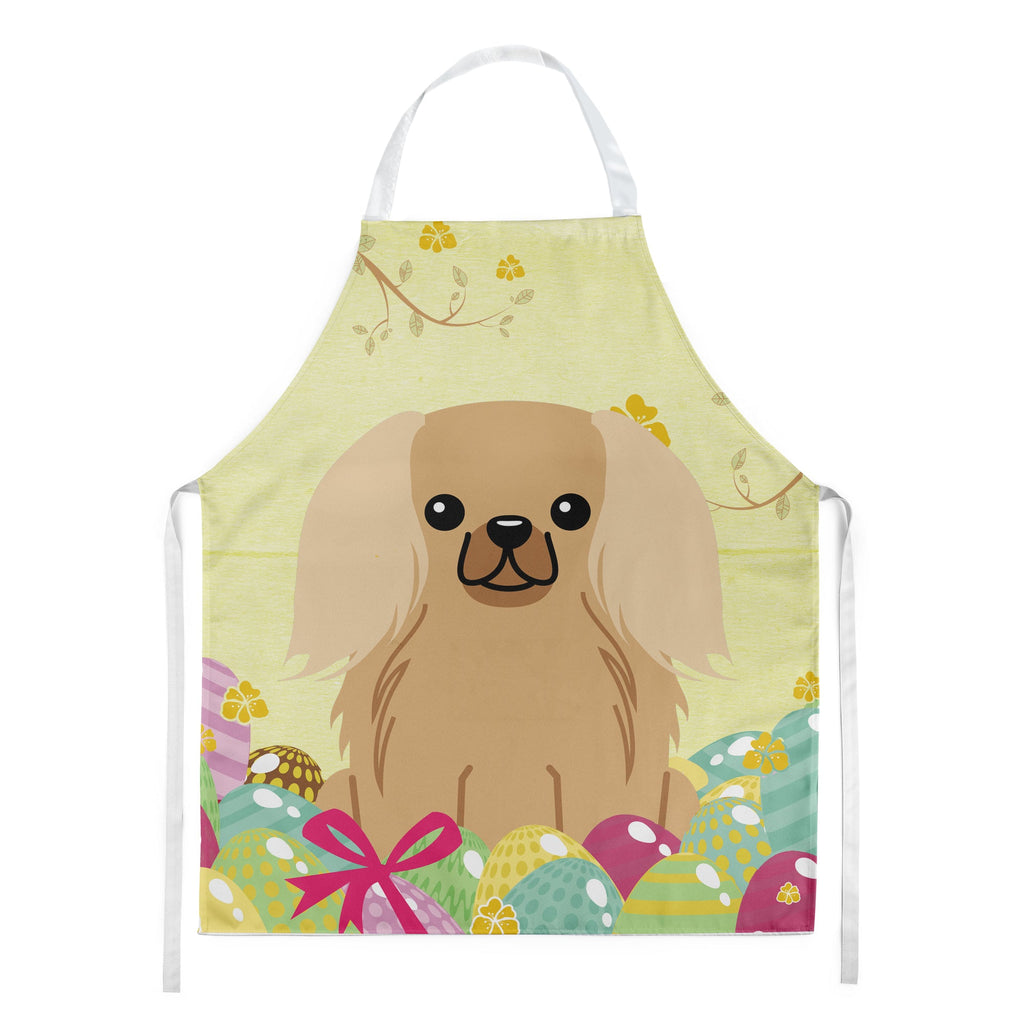 Easter Eggs Pekingese Fawn Sable Apron Cooking Kitchen Server Baking Crafts Gardening for Adult Women Men, Unisex, Large, Multicolor