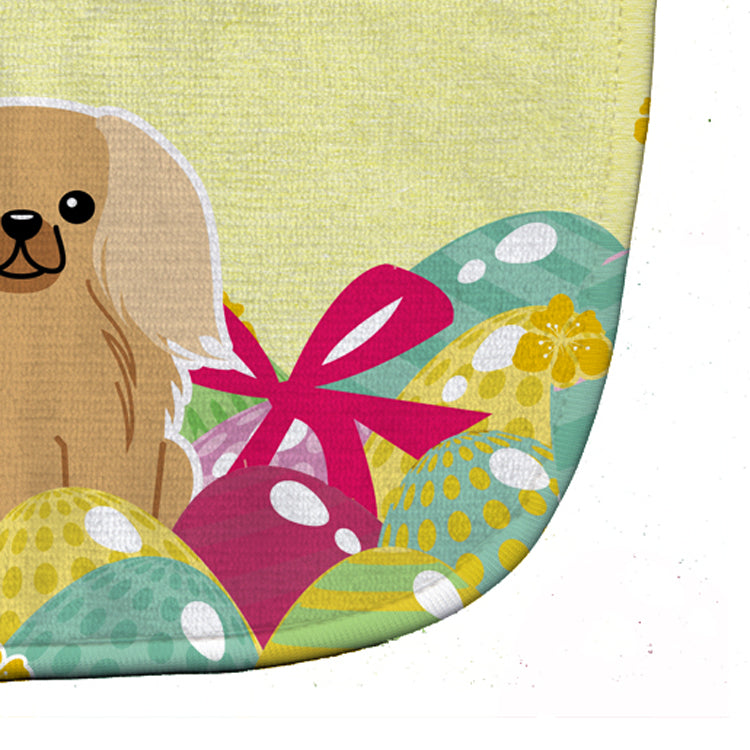 Easter Eggs Pekingese Fawn Sable Baby Bib Easy-Clean Baby Bib Baby Feeding Accessory Baby Mealtime Essential, 10 x 13, Multicolor