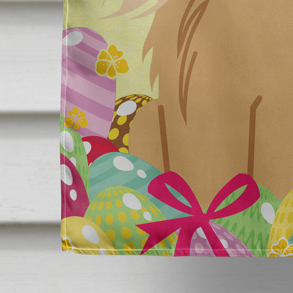Easter Eggs Pekingese Fawn Sable House Flag 28x40 Porch Sleeve Pole Decorative Outside Yard Banner Artwork Wall Hanging, Polyester