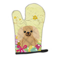 Easter Eggs Pekingese Fawn Sable Oven Mitt Heat Resistant Thick Oven Mitt for Hot Pans and Oven, Kitchen Mitt Protect Hands, Cooking Baking Glove