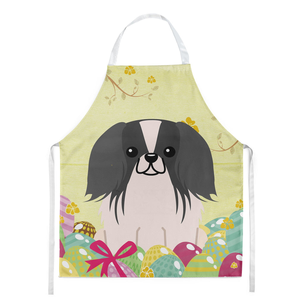 Easter Eggs Pekingese Black White Apron Cooking Kitchen Server Baking Crafts Gardening for Adult Women Men, Unisex, Large, Multicolor