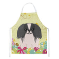 Easter Eggs Pekingese Black White Apron Cooking Kitchen Server Baking Crafts Gardening for Adult Women Men, Unisex, Large, Multicolor