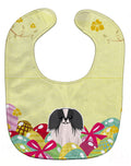 Easter Eggs Pekingese Black White Baby Bib Easy-Clean Baby Bib Baby Feeding Accessory Baby Mealtime Essential, 10 x 13, Multicolor