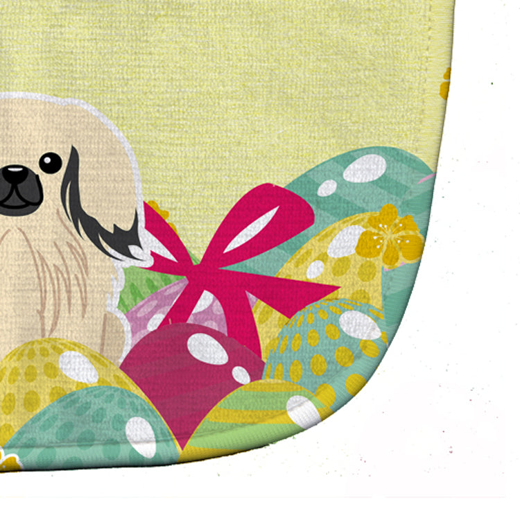 Easter Eggs Pekingese Cream Baby Bib Easy-Clean Baby Bib Baby Feeding Accessory Baby Mealtime Essential, 10 x 13, Multicolor