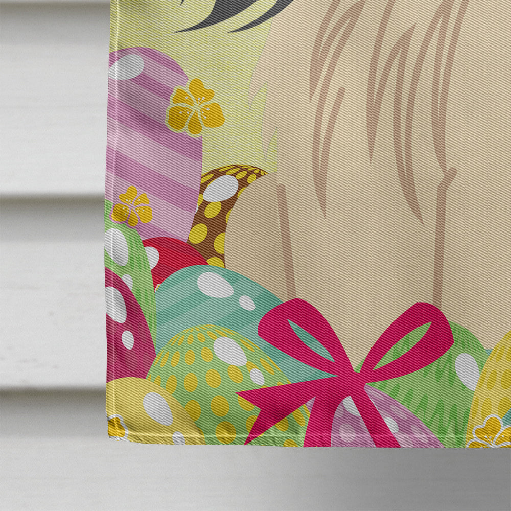 Easter Eggs Pekingese Cream House Flag 28x40 Porch Sleeve Pole Decorative Outside Yard Banner Artwork Wall Hanging, Polyester