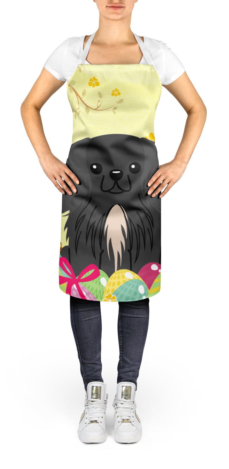 Easter Eggs Pekingese Black Apron Cooking Kitchen Server Baking Crafts Gardening for Adult Women Men, Unisex, Large, Multicolor