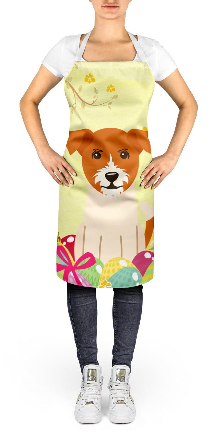 Easter Eggs Jack Russell Terrier Apron Cooking Kitchen Server Baking Crafts Gardening for Adult Women Men, Unisex, Large, Multicolor
