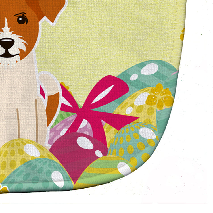 Easter Eggs Jack Russell Terrier Baby Bib Easy-Clean Baby Bib Baby Feeding Accessory Baby Mealtime Essential, 10 x 13, Multicolor