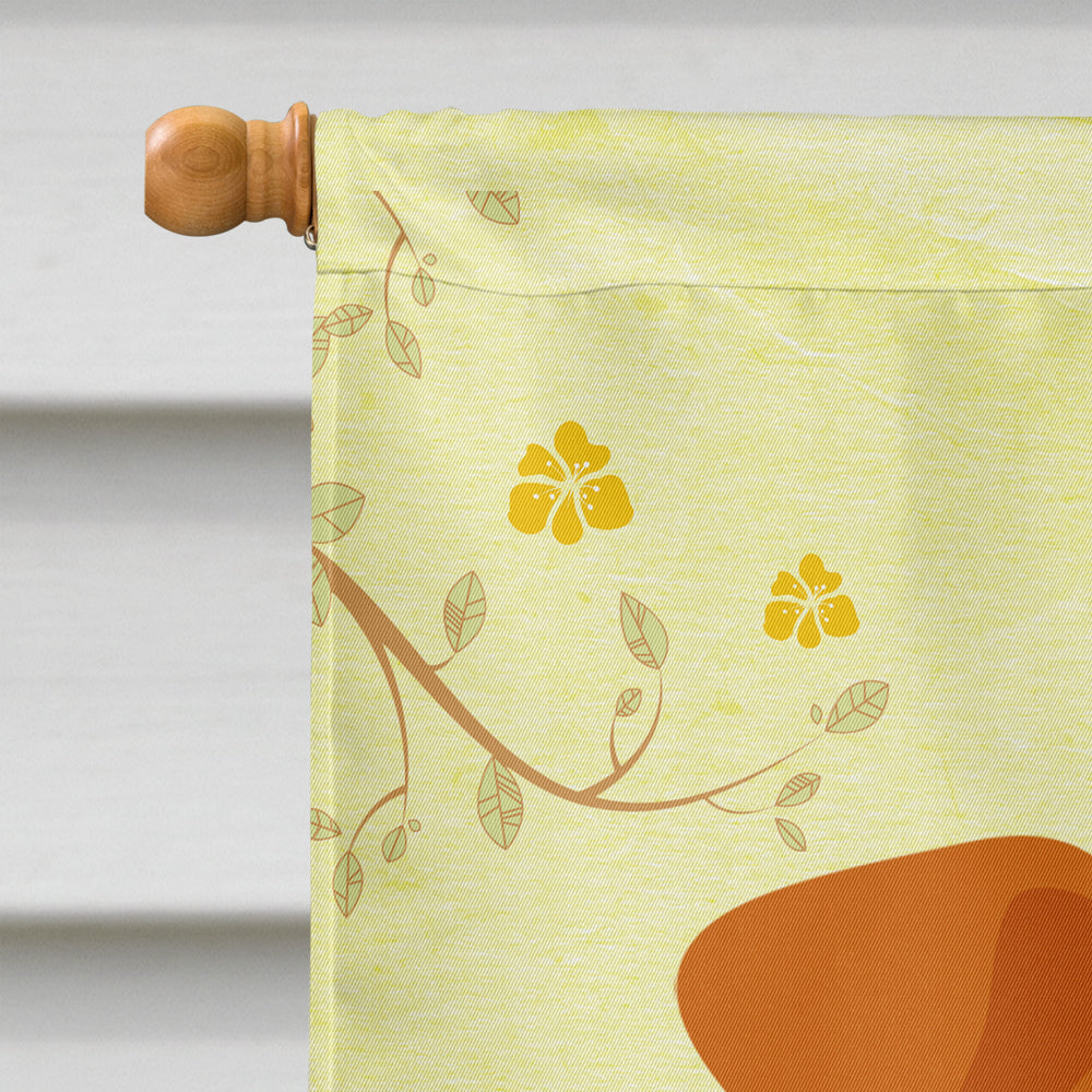 Easter Eggs Jack Russell Terrier House Flag 28x40 Porch Sleeve Pole Decorative Outside Yard Banner Artwork Wall Hanging, Polyester