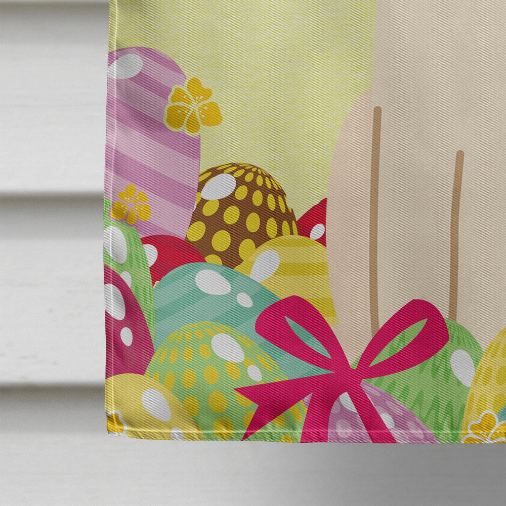 Easter Eggs Jack Russell Terrier House Flag 28x40 Porch Sleeve Pole Decorative Outside Yard Banner Artwork Wall Hanging, Polyester