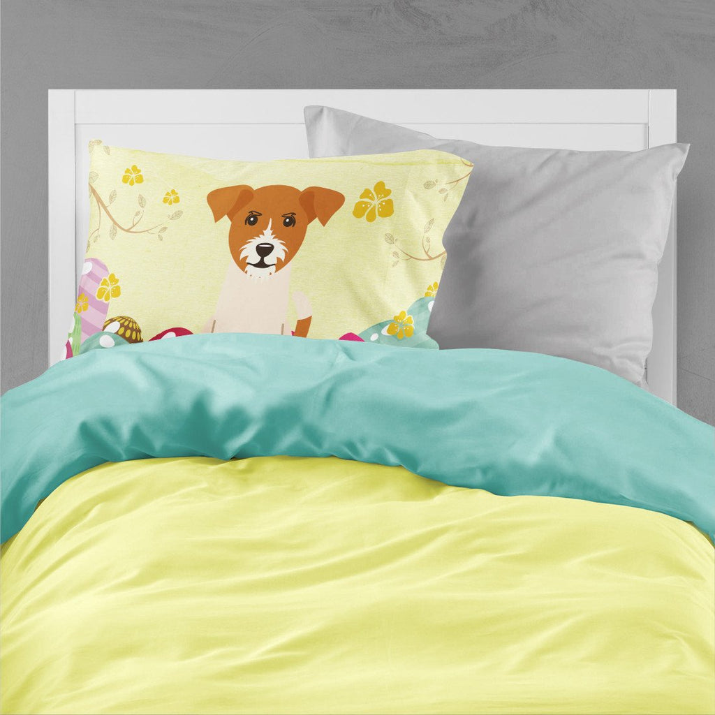 Easter Eggs Jack Russell Terrier Standard Pillowcase Lightweight Super Soft Easy Care Decorative Artwork Pillowcase, Standard